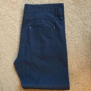 Calvin Klein Navy Blue Cotton Pants - 36x30